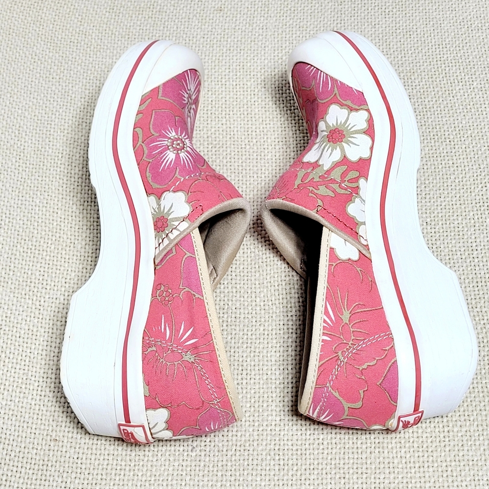 Dansko Vegan Volley Women's Clog Pink White & Cream Floral EU 37 (US 6.5 - 7) - Picture 8 of 9